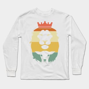 Christian Apparel Clothing Gifts - Lion Lamb Long Sleeve T-Shirt